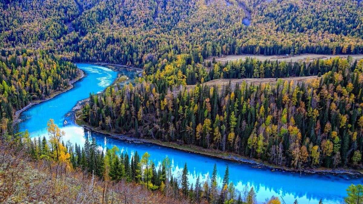 Moon Bay in Kanas National Forest Park