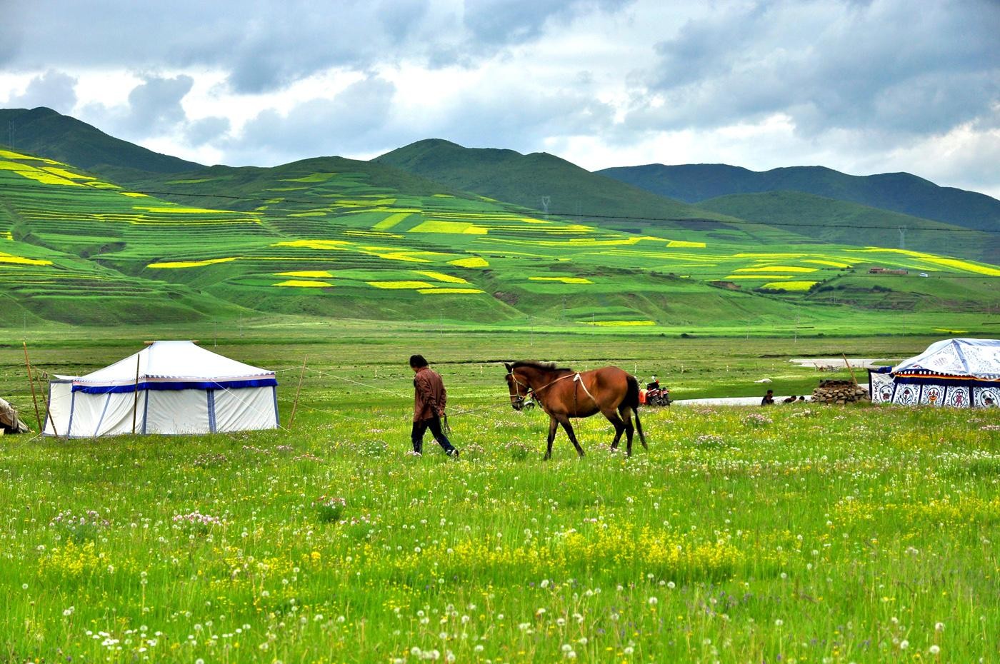 Sanke Grassland in Xiahe